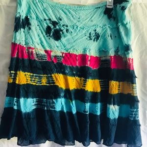 Loose Fit Tye Dye Skirt, Sz XL